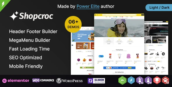 Shopcroc WP – Elementor Multi-purpose WooCommerce WordPress Theme
