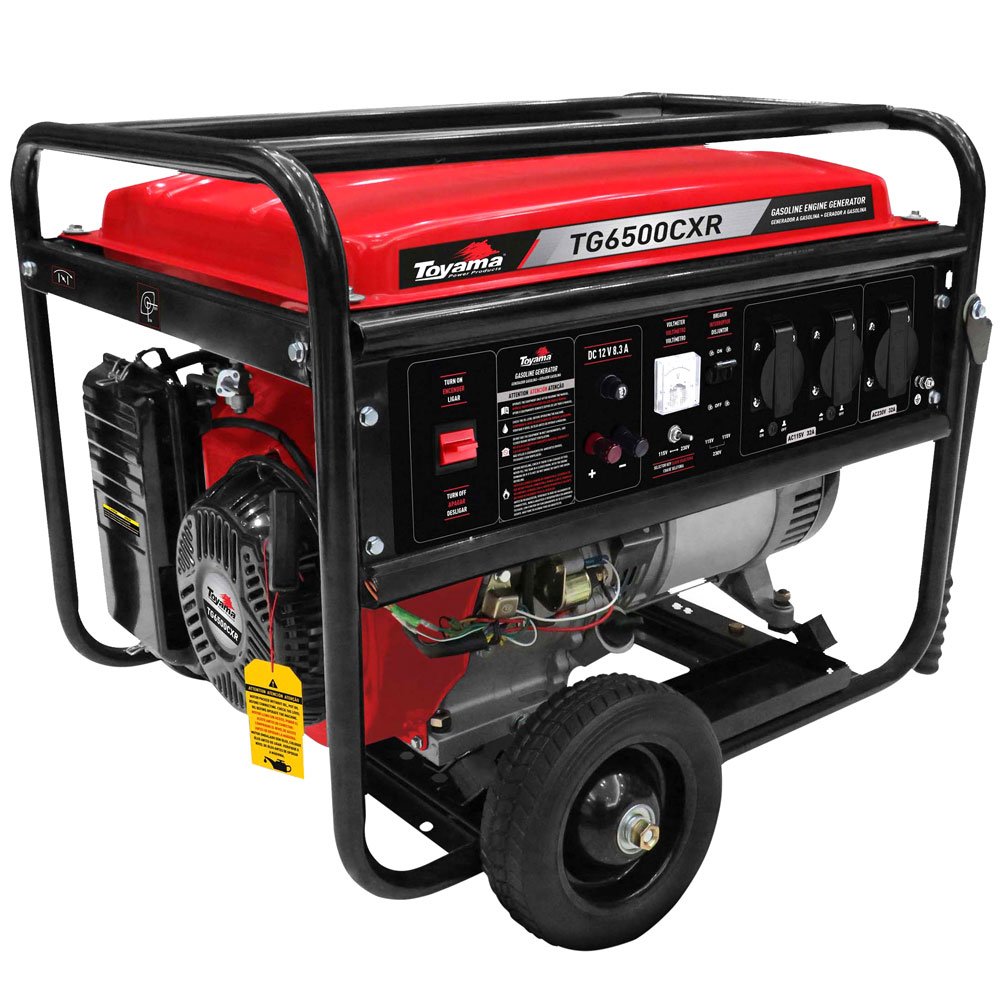 1573498062309 Gerador de Energia a Gasolina 4T 389CC 6kVA Bivolt Monofásico Partida Manual e AVR TG6500CXR TOYAMA-201-026 - Imagem 1