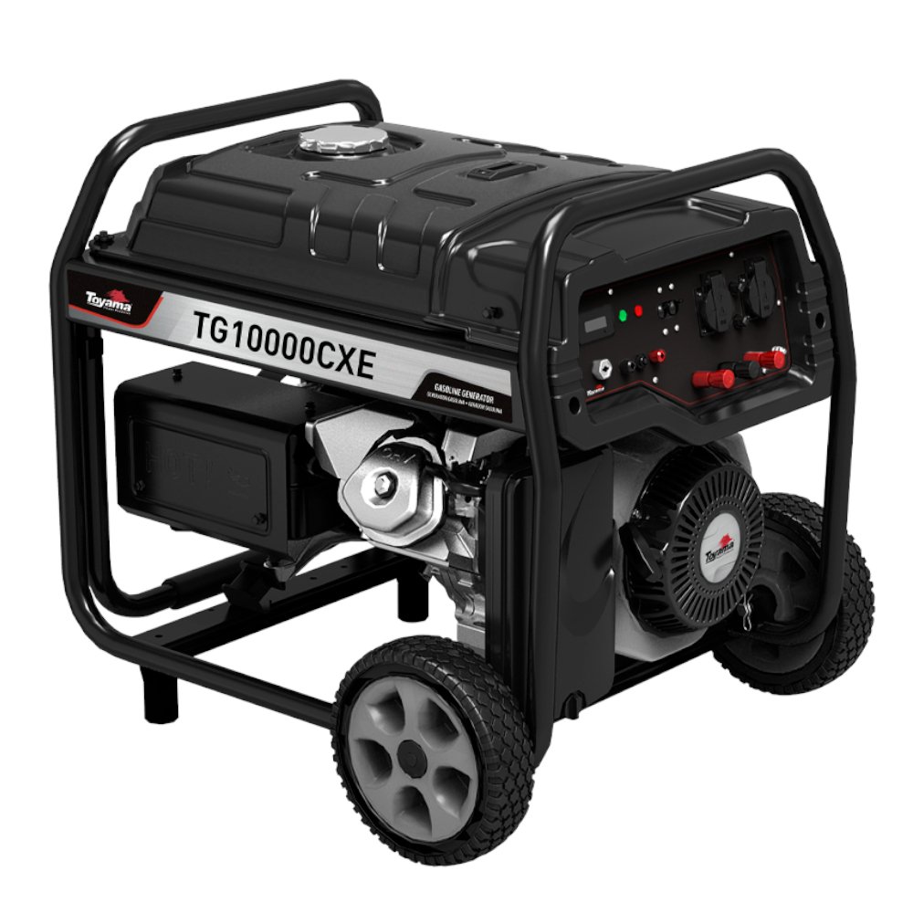 1581961531738 Gerador a Gasolina TG10000CXE 4T 9kVA 460CC 110/220V Monofásico com Partida Elétrica e Rodas TOYAMA-201-028 - Imagem 1