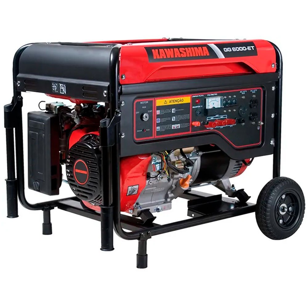 1624015372050 Gerador de Energia a Gasolina 6000W 220V Trifásico KAWASHIMA-5600440 - Imagem 1