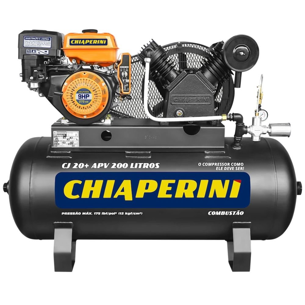 1732887458045 Compressor de Ar RCH 20 Pés 9HP 200L Gasolina CHIAPERINI-26212 - Imagem 1