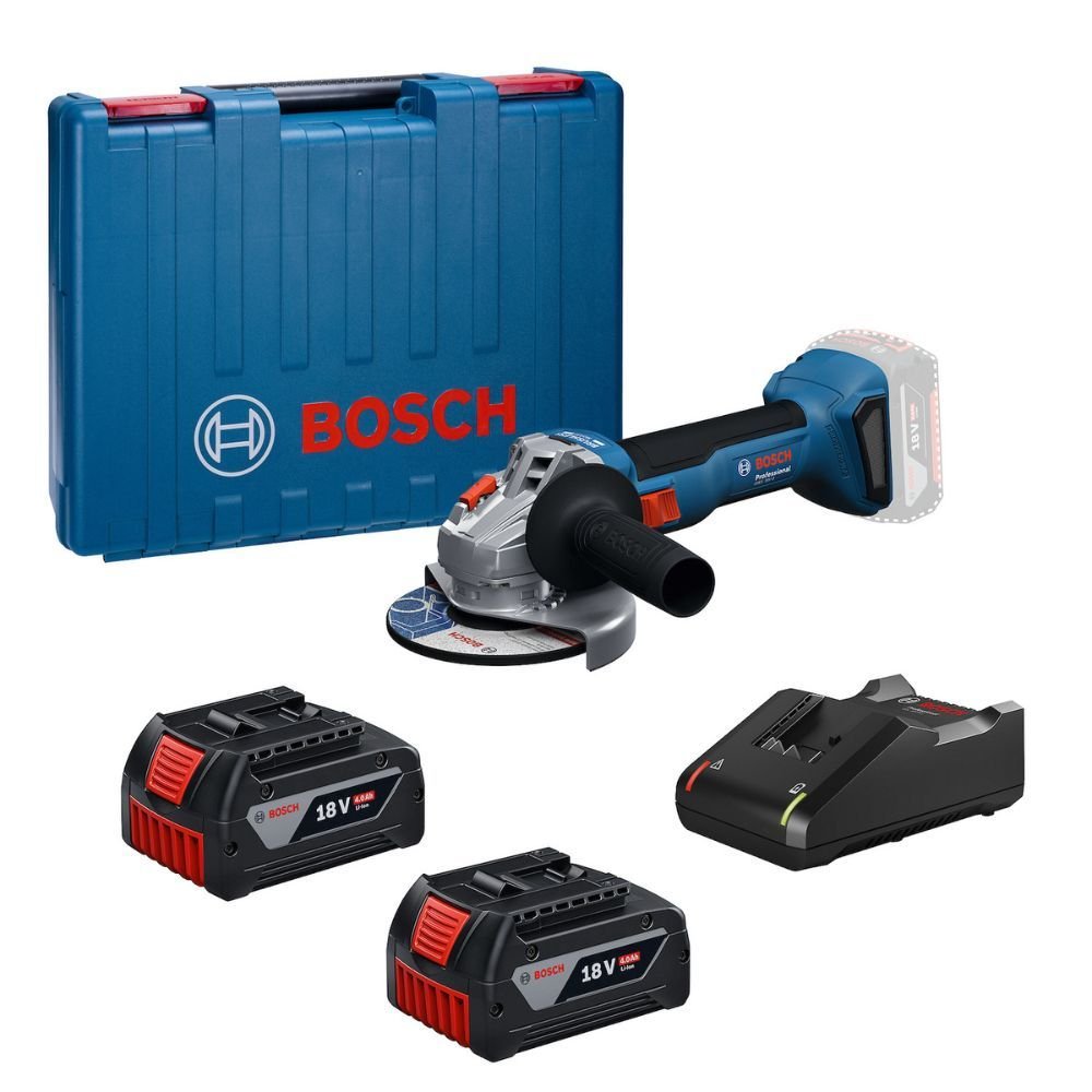 1755173312154 Esmerilhadeira Angular 115/125mm GWS 18V-8 Brushless com 2 Baterias Carregador e Maleta BOSCH-06019N90E1-000 - Imagem 1