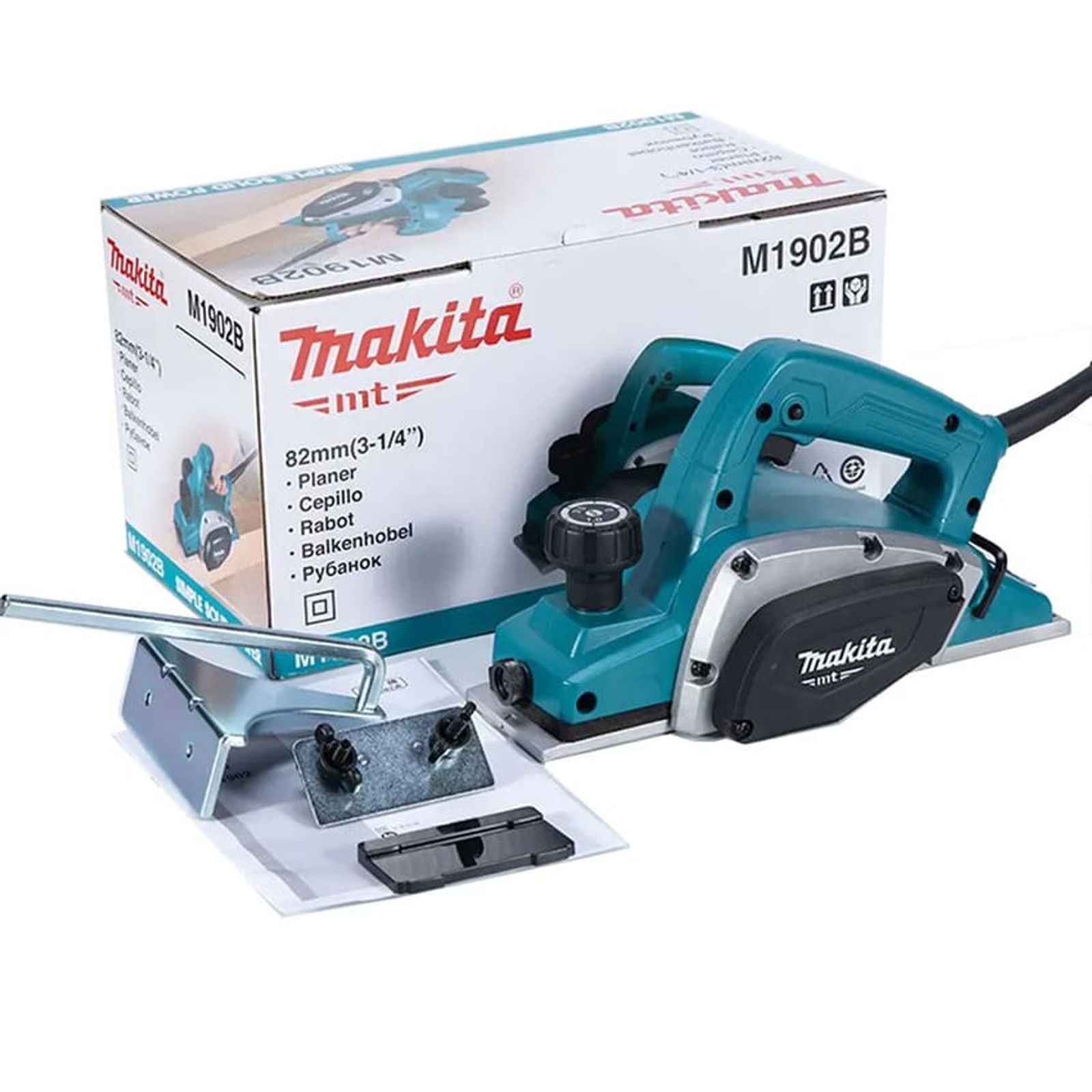 36829980-1600-1600 Plaina Elétrica 3.1/4" (82mm) 500W M1902B Makita - Imagem 1