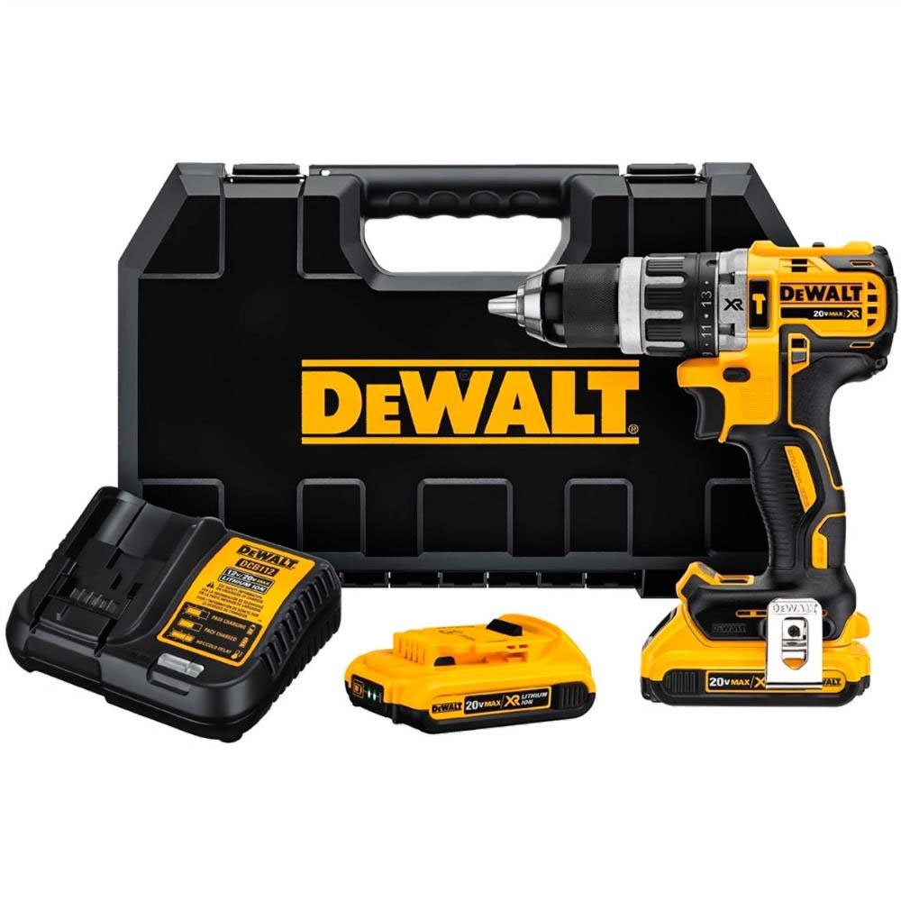 Par-dewalt-dcd796d21 Parafusadeira Furadeira de Impacto Brushless 1/2 Pol. 20V com 2 Baterias Carregador Bivolt e Maleta DEWALT-DCD796D2 - Imagem 1